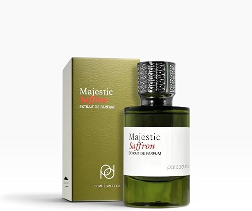 Paris 2 dubai Majestic Saffron Extrait de Parfum, 50 ml | Saffron Scent, Long-Lasting Fragrance, Unisex Appeal, Sophisticated Bottle, Oriental Notes