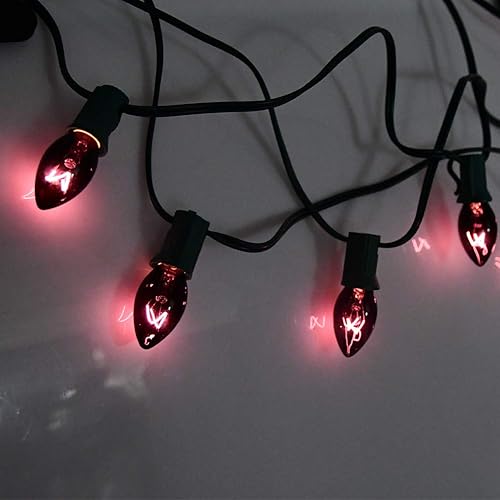 Vista 42 de GOOTHY Paquete de 25 bombillas de repuesto C7 multicolor de Navidad, bombillas de cerámica multicolor para Navidad, exteriores, patio