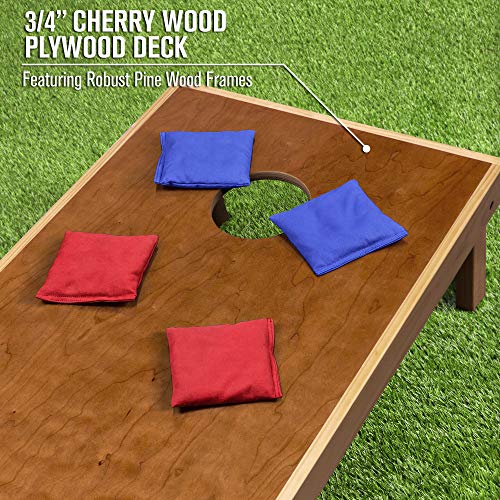 Image of GoSports 4 ft x 2 ft Commercial Grade Cornhole Boards Set
