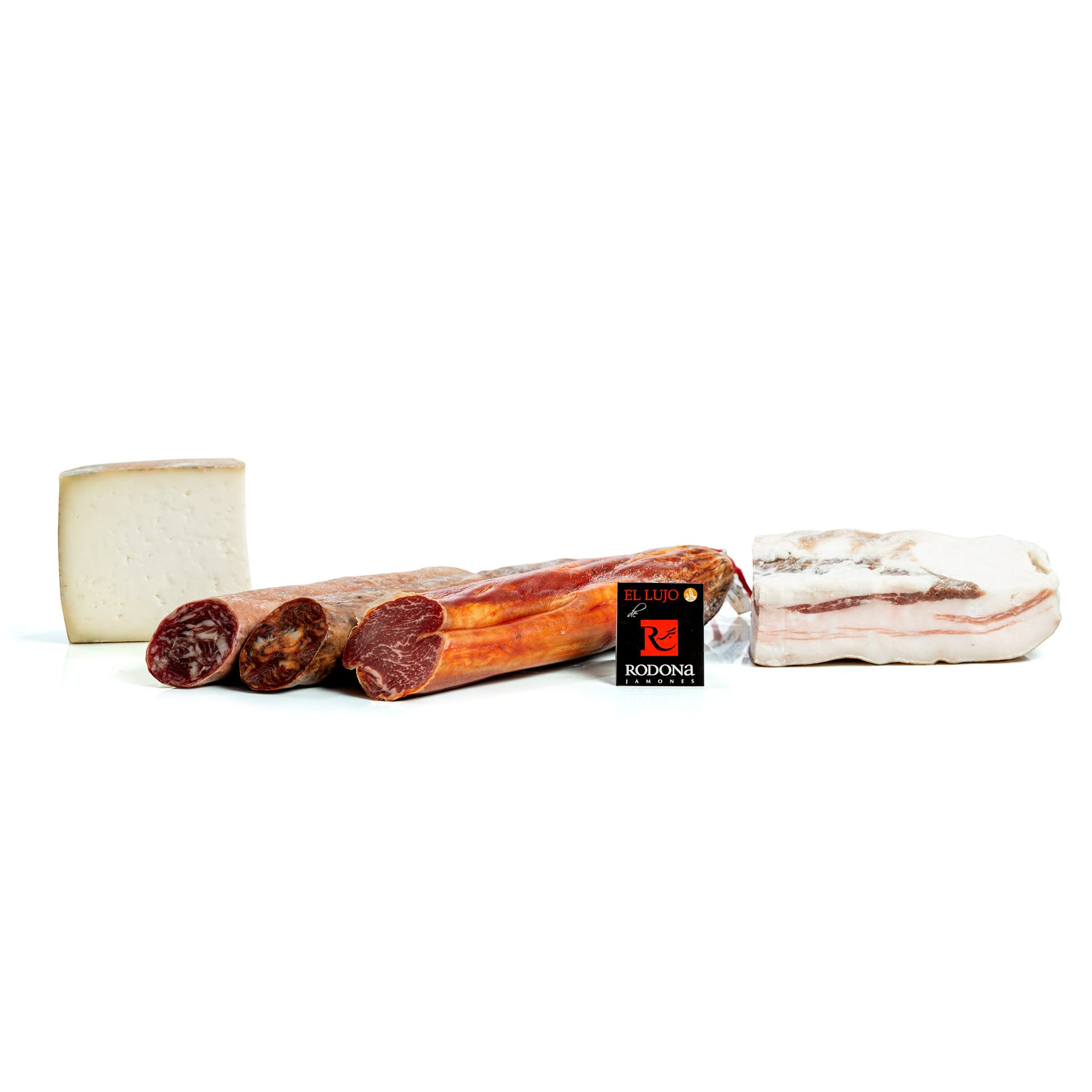 Lote embutidos ibéricos con lomo de cebo campo ibérico 50% raza ibérica Sierra Nevada Cesta de navidad
