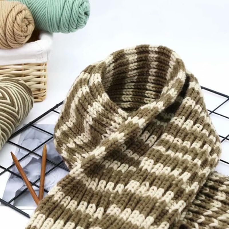 tianwandong 1Pc 100g ręcznie robiona na drutach przędza bawełniana miękkie szydełkowanie nici akrylowe przędzy na sweter z dzianiny szalik koc(43 beige camou)