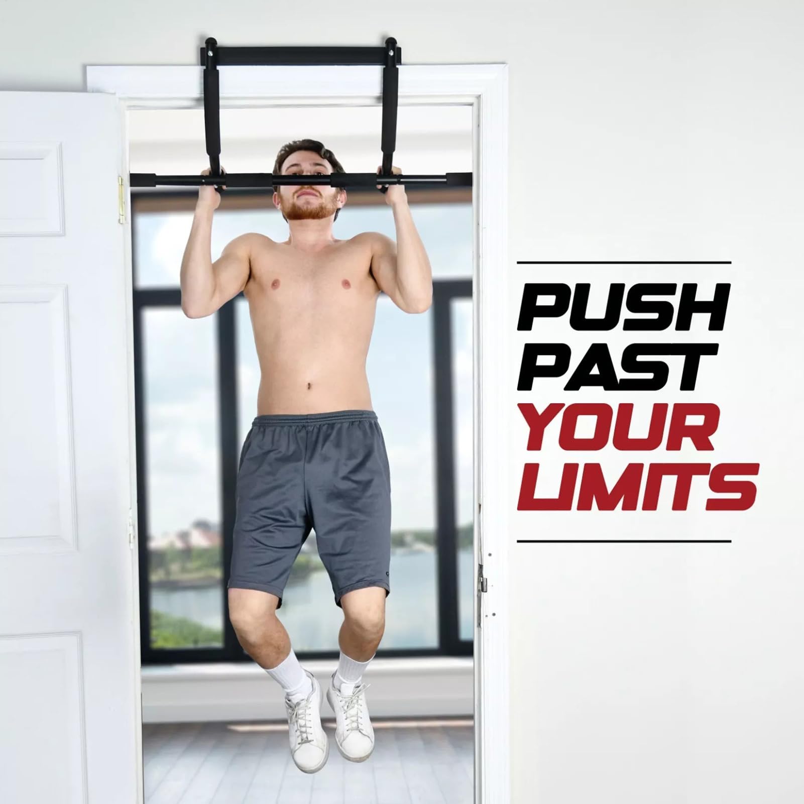 Barra per trazioni – Barra per trazioni da porta, barra per allenamento fitness per la parte superiore del corpo, barre per allenamento della, barra per il mento per bambini, facile
