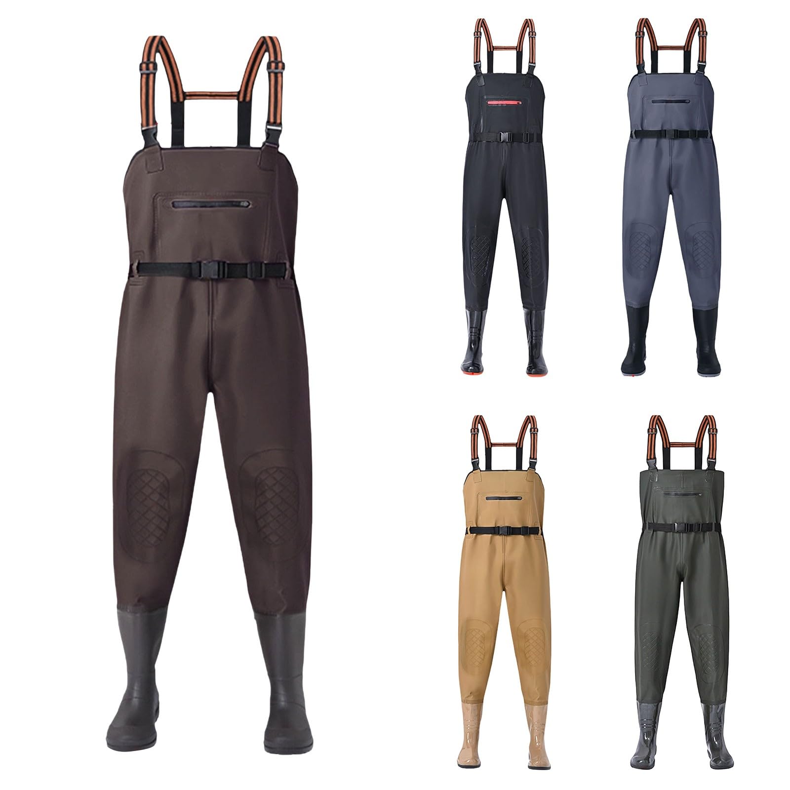 Wasserdichte Wathose für Damen und Herren, Wathose mit Stiefeln für Fliegen, Grob, Karpfenangeln, Jagd, Gartenarbeit, atmungsaktives Lätzchen und Klammeranzug, Fischkleidung und wasserdicht
