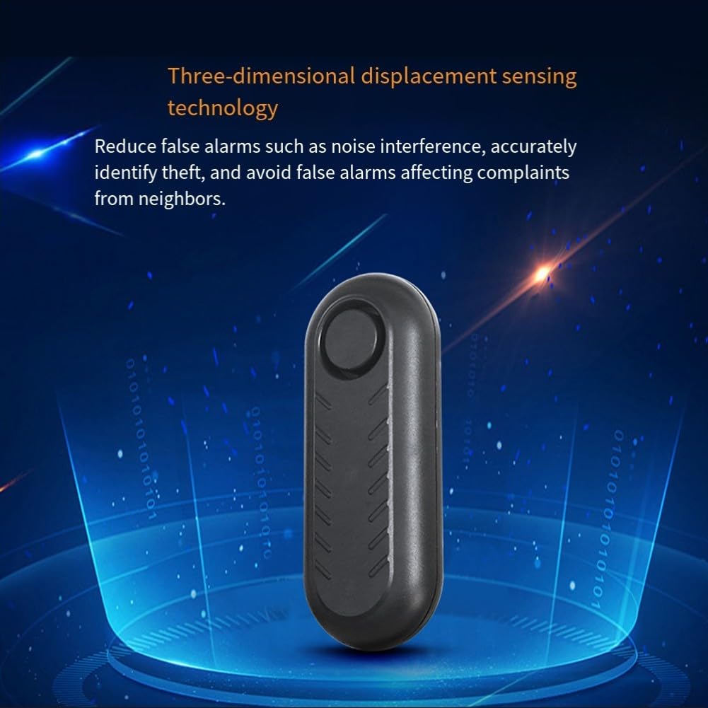 Alarma de alto decibelio para bicicleta, 110 dB, antirrobo, sistema de seguridad, impermeable, control remoto, vibración, inducción, para bicicletas, motocicletas, ABS, negro, 11,54,53