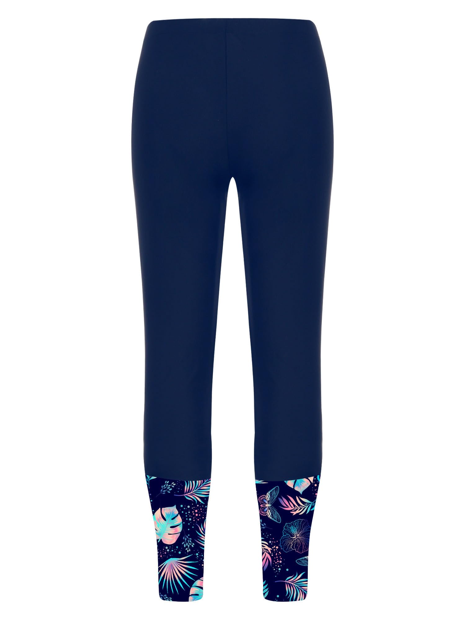 inlzdz Pantalones De Natación para Niñas Leggings De Surf De Cintura Alta Pantalones De Playa Secado Rápido Pantalones De Bikini Protección Solar