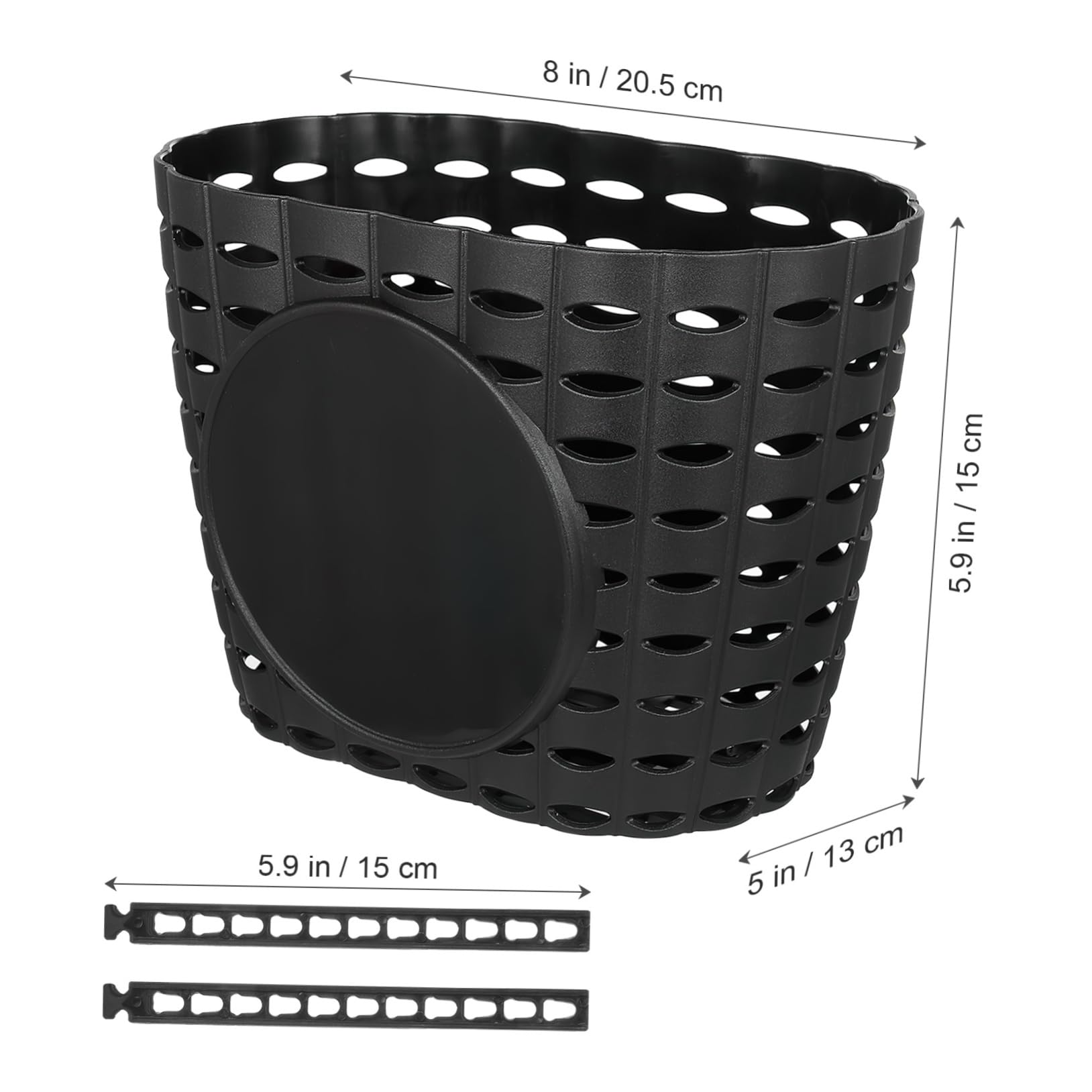 GALPADA 1Pc Detachable Plastic Bike Basket for Durable Water Resistant Easy to Attach Handlebar Storage Black for Leisurely Rides Lightweight Scratch Resistant