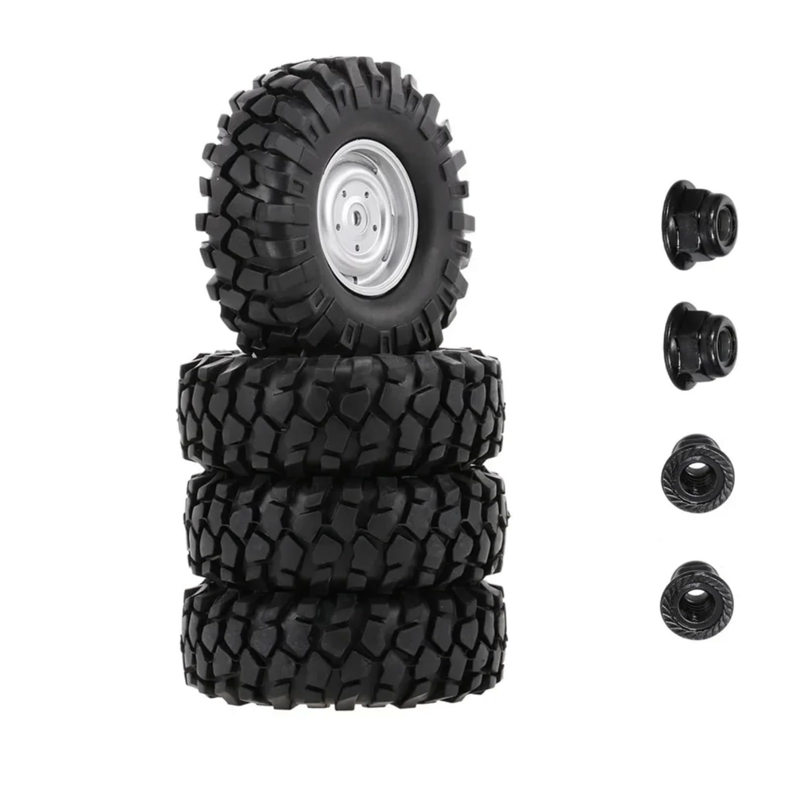 RC Pneumatici Ruote Per HSP Per Redcat Per Traxxas Per TRX4 Per AXIAL Per SCX10 4WD 1/10 4 Pezzi Cerchioni E Pneumatici Esagonali 96 Mm 1,9 Pollici 12 Ricambi Auto RC Crawler