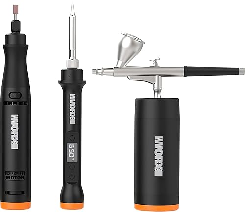 Miniatura 11 de Kit de herramientas rotativas inalámbricas, herramienta giratoria de 20 V para lijar, tallar, taladrar, grabar, pulir, manualidades con 42