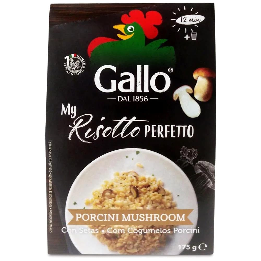 Riso Gallo Risotto Pronto Ai Funghi Porcini (175g) (Confezione da 6)