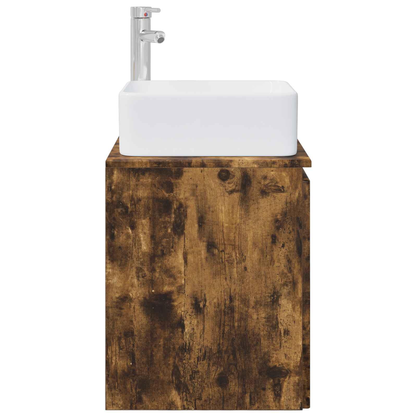 Lavabo avec lavabo en chêne fumé 49,5 x 41 x 63 cm