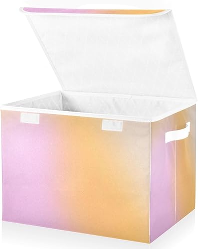 Miniatura 2 de GAIGEO Retro Pink and Orange Gradient Closet Organizers, Large Capacity Stackable Storage Bins, Bedroom Storage