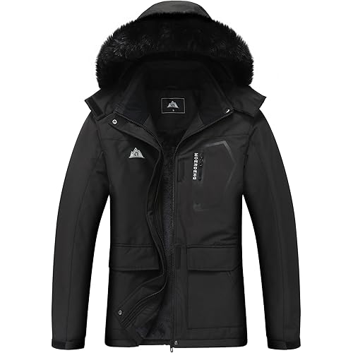 MOERDENG Women's Ski Jacket Waterproof Warm Winter Coat Hooded Snowboarding Jacket Versatile for Hiking & Winter Activities