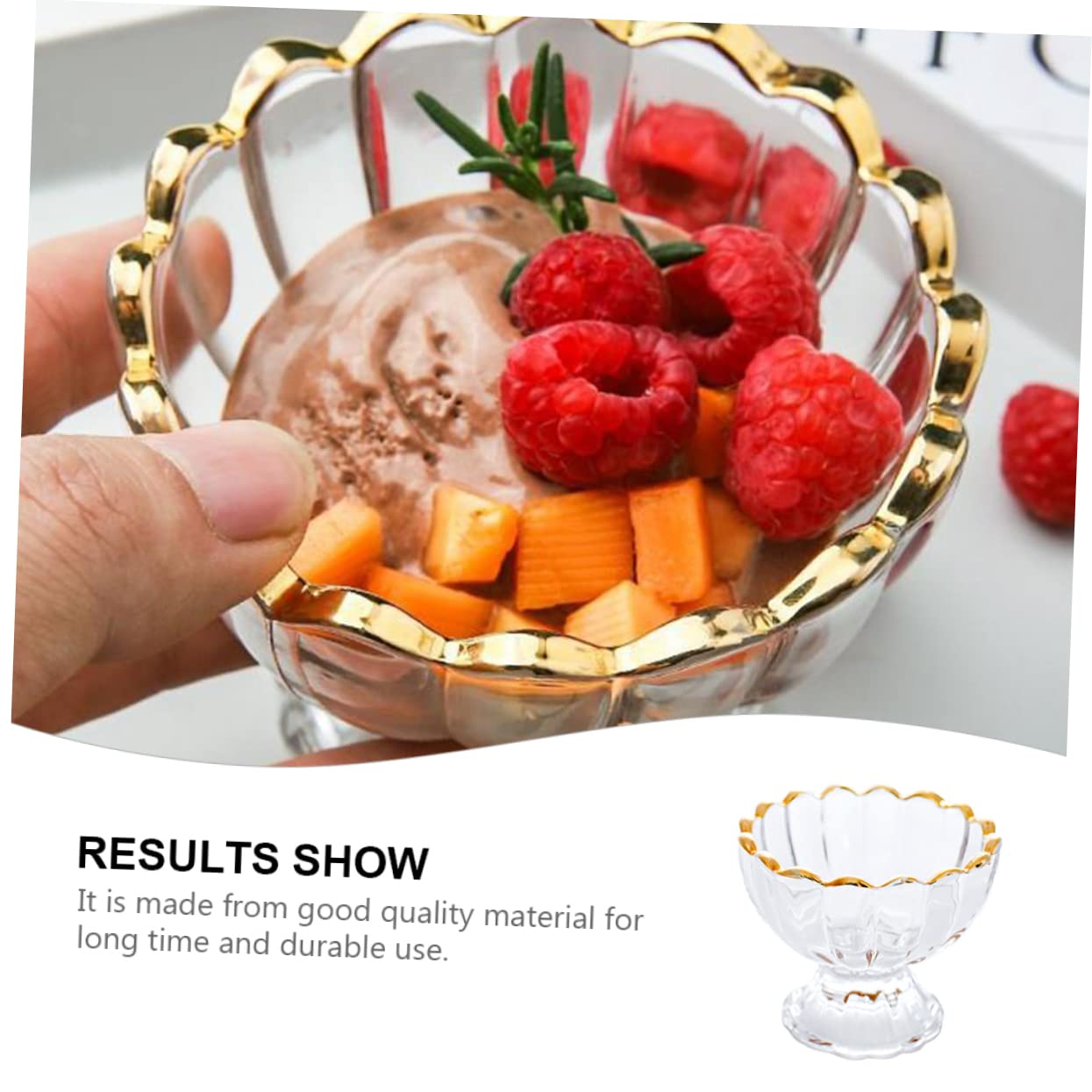Alipis 4 Pz coppa gelato bicchiere tazza friends tazze del deserto ciotole trasparenti per budino tazze da dessert insalatiera tazza di budino di Monouso di mousse dolce
