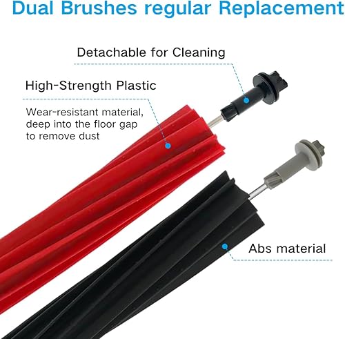 Miniatura 4 de Home Times Kit de accesorios para Xiaomi Roborock S8 Pro Ultra S8 acoplamiento, 2 cepillos de rodillos, 1 cepillo de autolimpieza, 2 filtros Hepa, 4