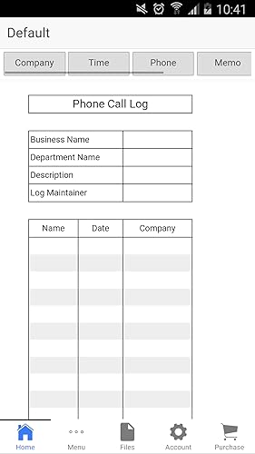 Phone Call Log