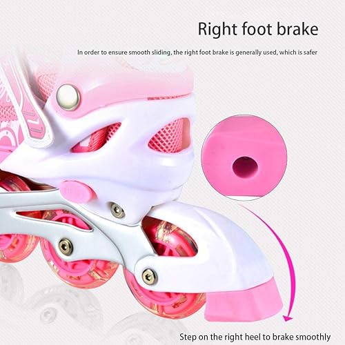 Miniatura 5 de Patines de ruedas 2 en 1 de 4 tamaños ajustables para niños y adultos, patines de ruedas intermitentes al aire libre