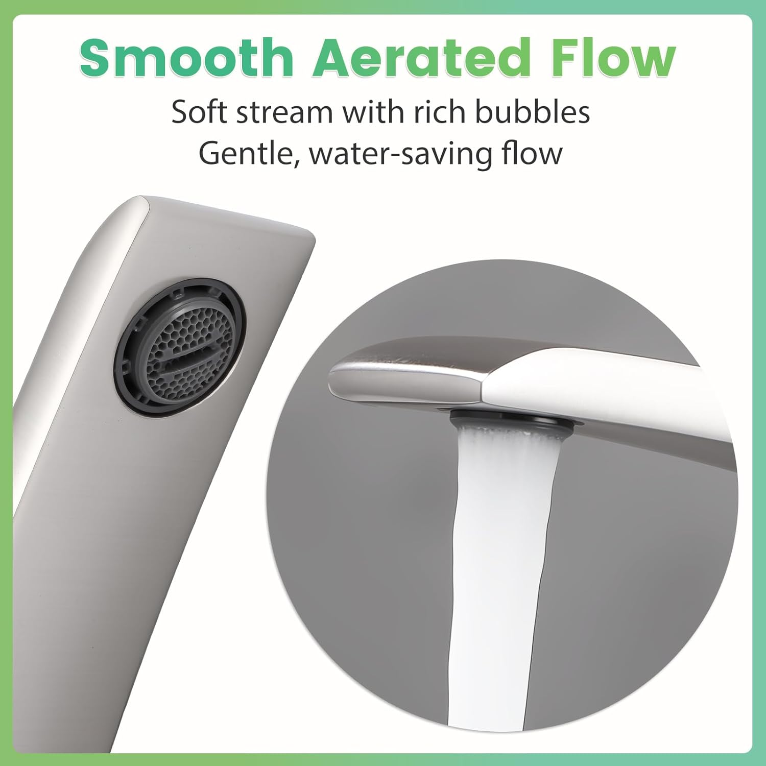 Bathroom Sink Faucet Modern Single Hole 1-Handle Faucet, Brushed Nickel Solid Brass Faucets, Mount Curved Lavatory Faucets Mixer Tap - Image 7