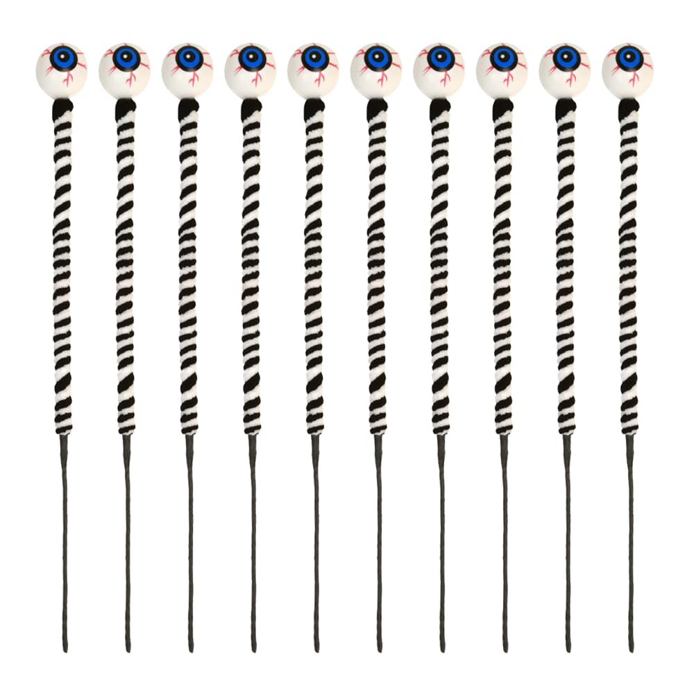 MiOYOOW Halloween Fake Eyeballs Picks, Halloween Bendable Fake Floral Branches Centerpiece for Table Home Indoor Party Decor