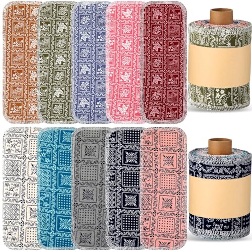 VitalCozy 50-Pack Vintage Flower Towels