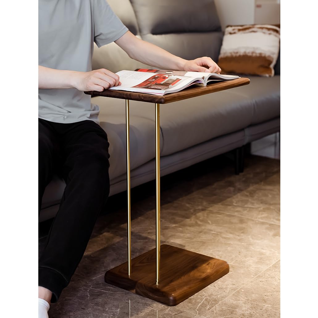 Amazon.com: ZHOUXIAO Small Wood Side Table C Shaped Table End