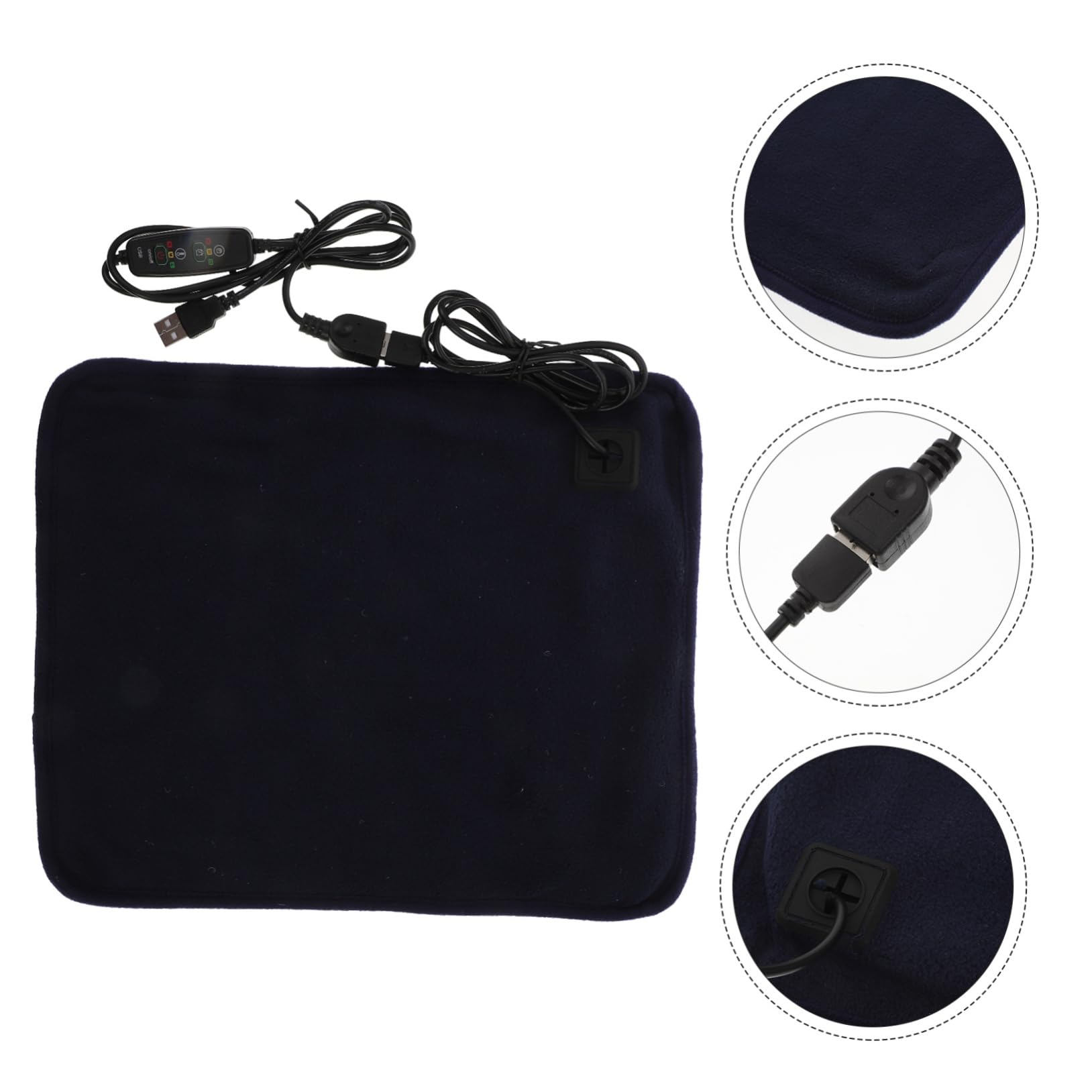 LIOOBO 1pc Pet Heating Pad Reptile Turtle Heating Mat Tortoise Small Pet Heater Pads Heated Pet Mat Indoor Warming Pad Heat Pad Waterproof Heated Bed Mat Lizard Bask Self Navy Polyester