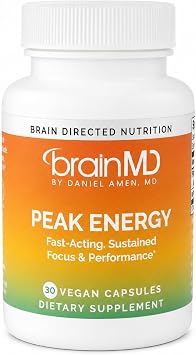 BrainMD Peak Energy ATP Supplement, 30 Capsules | Natural Energy Support