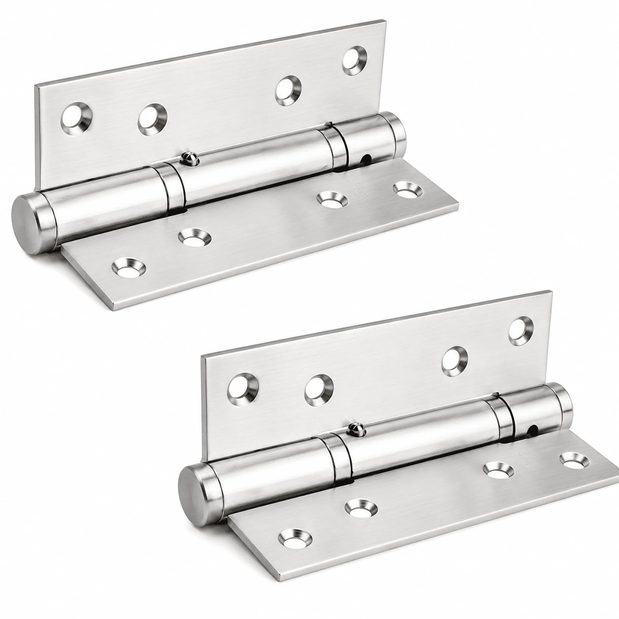 MidGard Hydraulisches Türscharnier mit Kugellager, selbstschließend, Edelstahl Scharnier 4 Stk. inkl. Schrauben