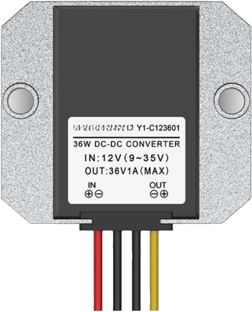 12V to 36V Power Converter to 3A 5A 8A 10A 17A Step-up Dc-Dc Transformer Module(12V24V to 36V 1A Large Plastic)