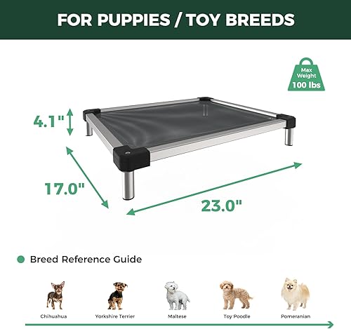 Miniatura 9 de FXW TitanNest - Cama elevada refrescante a prueba de masticación para perros, cuna elevada lavable para uso en exteriorescampamentosinteriores, cama