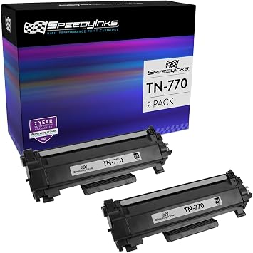 SPEEDYINKS Compatible Toner Replacement for Brother TN770 BK, 2-Pack