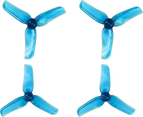 20pcs 2540 FPV Drone Propeller 63MM para Cinewhoop Poli Carbonato para FPV Drone Parte para Cinewhoop Drone Hélice (azul transparente)