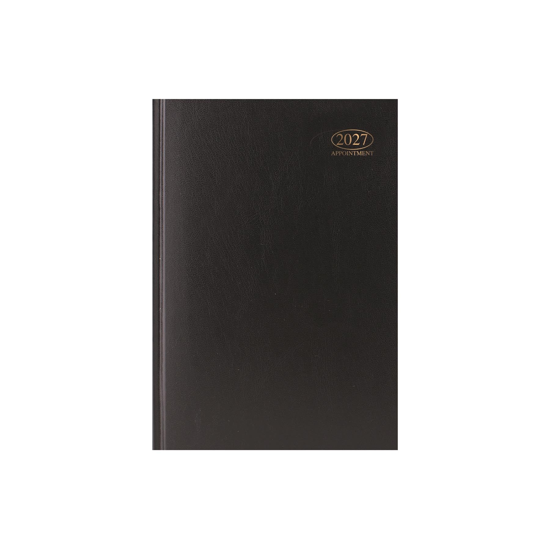 2027 Appointment Diary A4 Day Per Page - Black Hardback Daily Planner