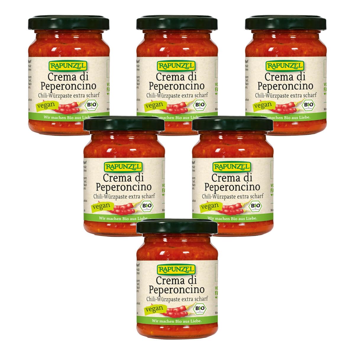 Rapunzel - Crema di Peperoncino extra scharf - 120 g - 6er Pack