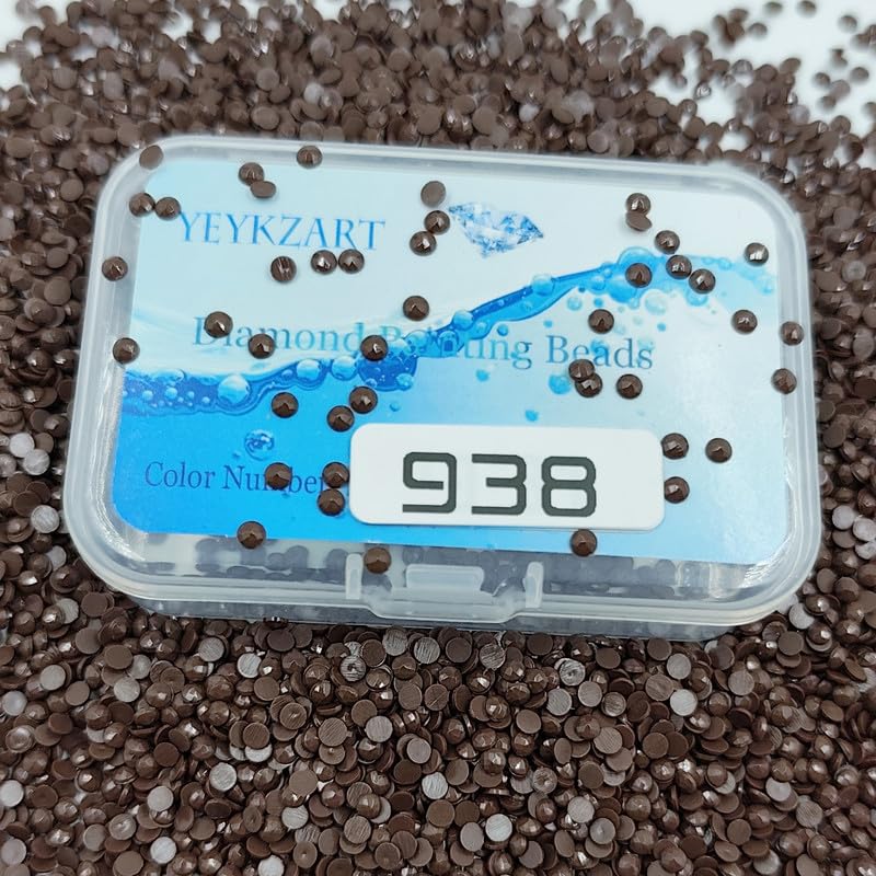YEYKZART 938 Diamond Painting Replacement Round Diamonds Beads Rhinestones Accessories for Diamond Art Missing Color 3500 PCS — image 1