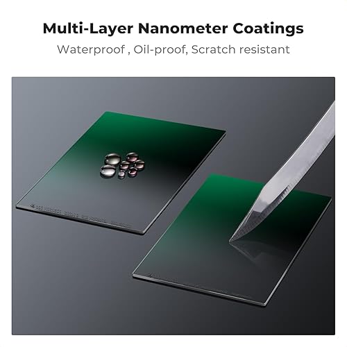 Miniatura 4 de K&F Concept Soft GND8 (3 topes) + soporte de filtro de metal + 8 x kit de filtro cuadrado de anillo adaptador, 3.937 x 5.906 in suave graduado