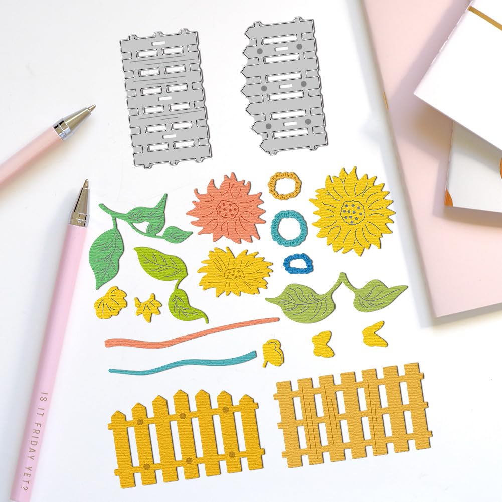 DELORIGIN Sunflower Cutting Dies Spring Flower Cut Dies Metal Die Cuts Embossing Stencils Template Dies for Card Making Decoration DIY Scrapbooking Photo Album Arts Paper Crafts Greeting Card Supplies - Image 4