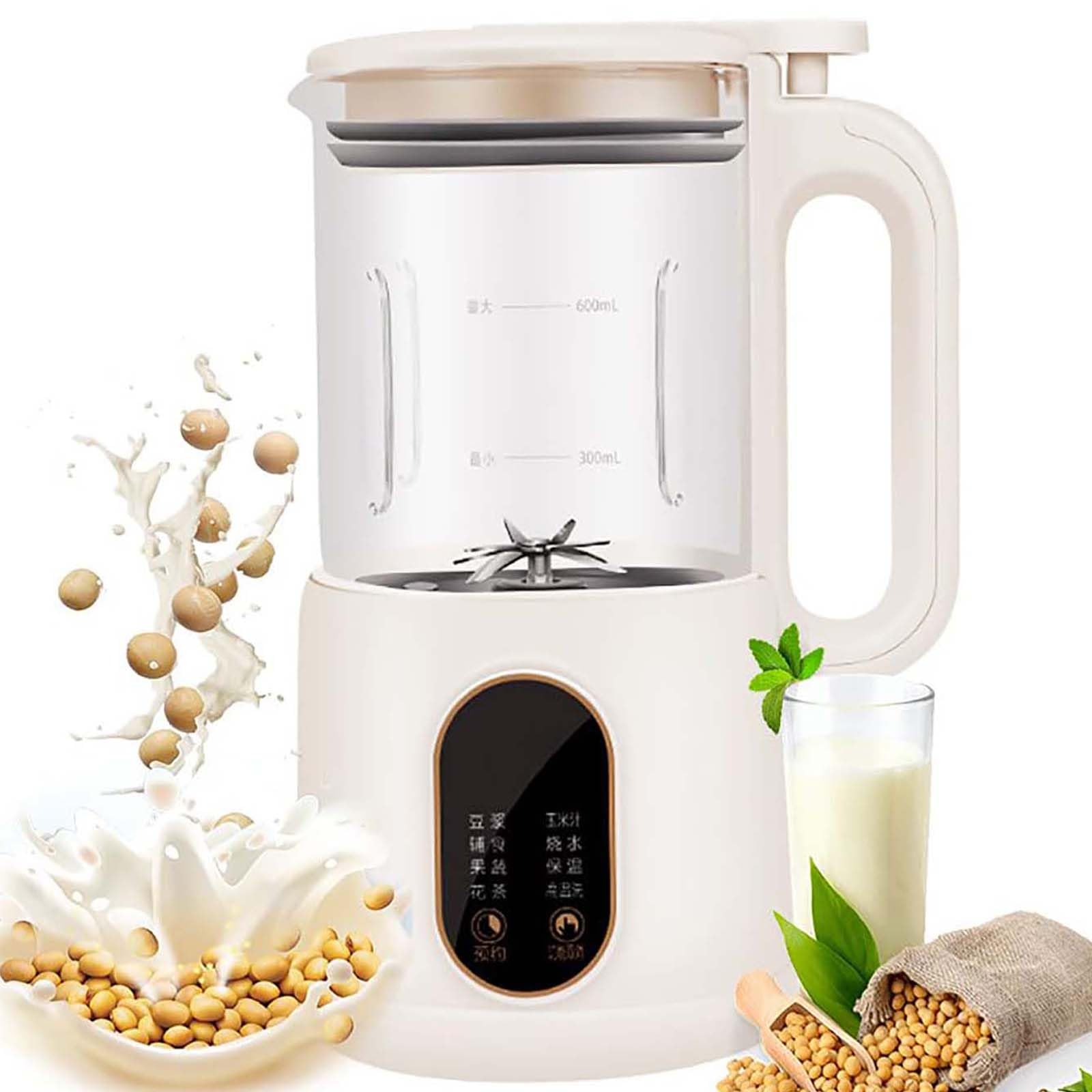 Automatyczny Blender Do Mleka Orzechowego 600ml, 400w Maszyna Do Soi Na Bazie Roślin Z Samooczyszczaniem I 18-godzinnym Timerem