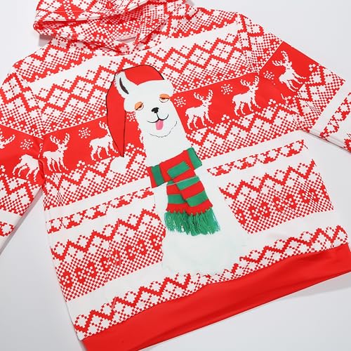 LMYOVE Ugly Christmas Hoodies Sweater Kids Girls Boys Graphic Pullover Sweatshirts Jumper with Pocket 5-12Y4