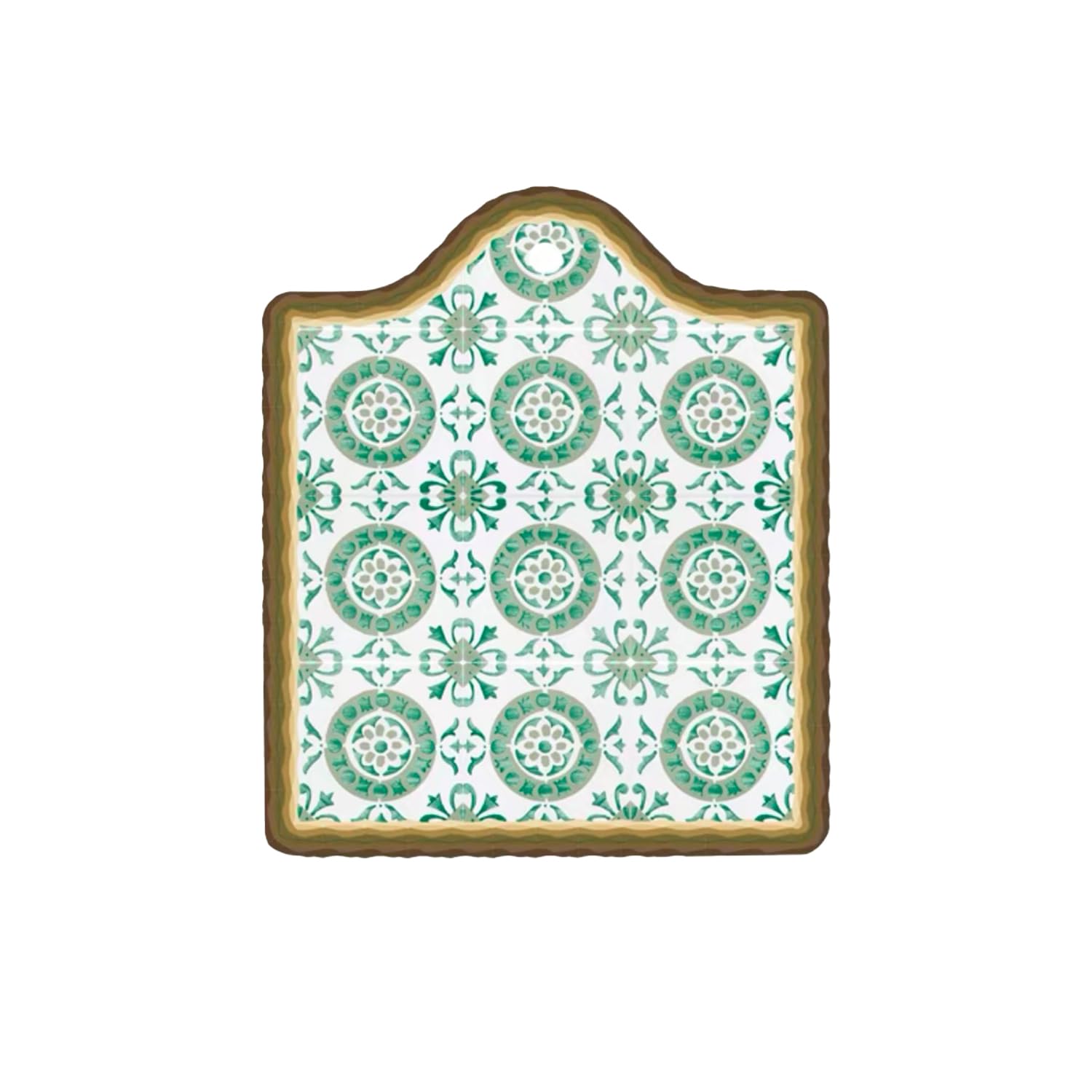Luckte Green Ceramic Trivets For Hot Pots And Pans，Waterproof Pads For Hot Dishes With Flower Patterns And Scratch Proof Cork Base For Kitchen Table (Green)