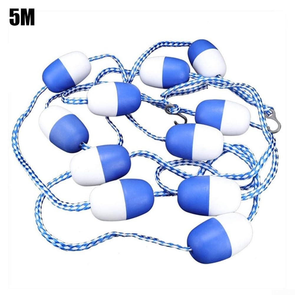 Schwimmbad-Sicherheitstrennseil-Set, 5 m, Schwimmbad-Sicherheitsseil mit Schwimmseil zum Schwimmen