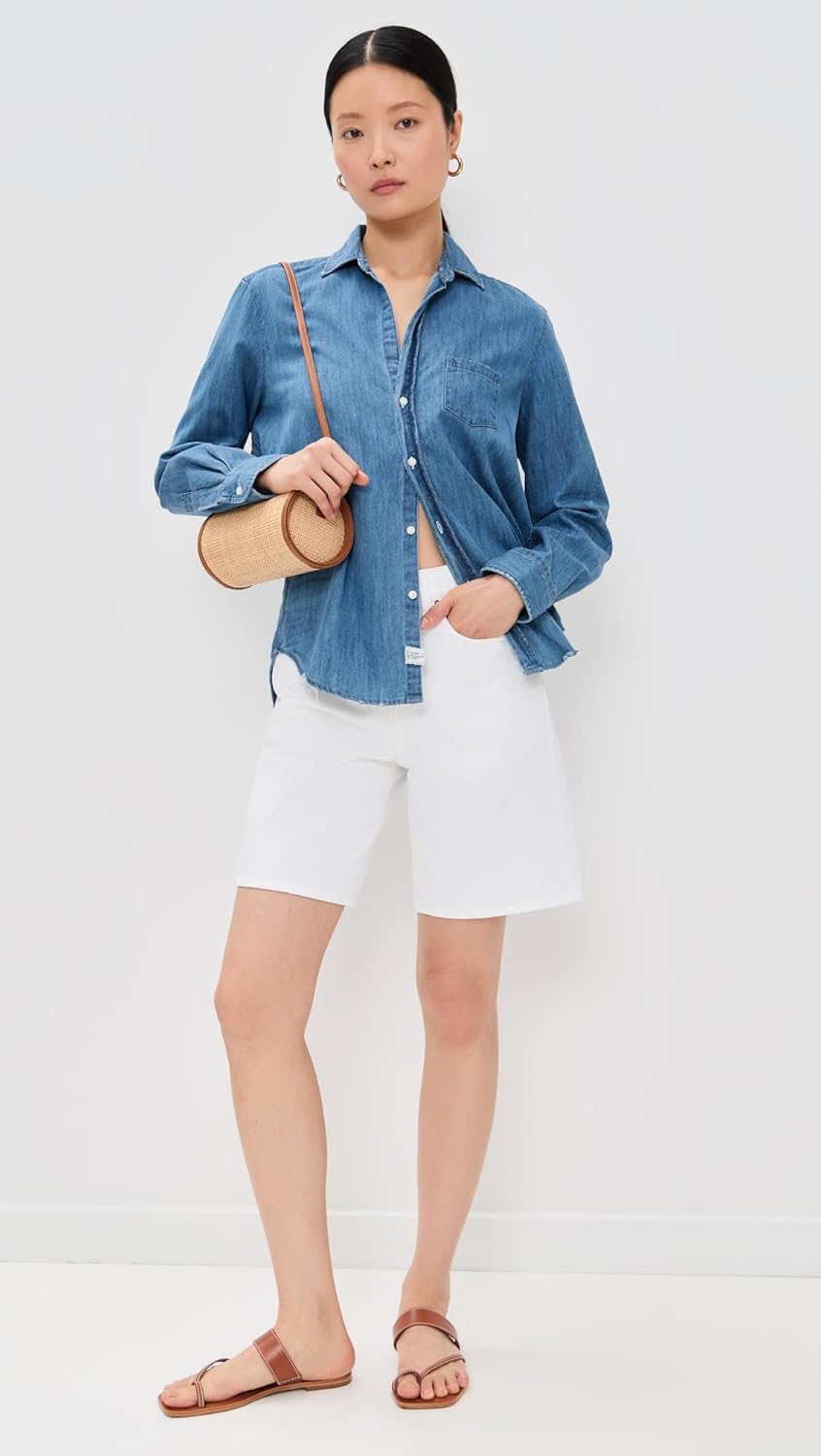 Frank & Eileen Women's Eileen Denim Relaxed Button Down Shirt - Image 3