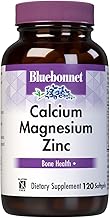 Bluebonnet Nutrition Calcium Magnesium Zinc Plus Vitamin D3, 1000 mg of Calcium, 500 mg of Magnesium and 15 mg of Zinc, 400IU Vitamin D3, For Strong Healthy Bones*, Gluten-Free, Dairy-Fee, 120 softgel