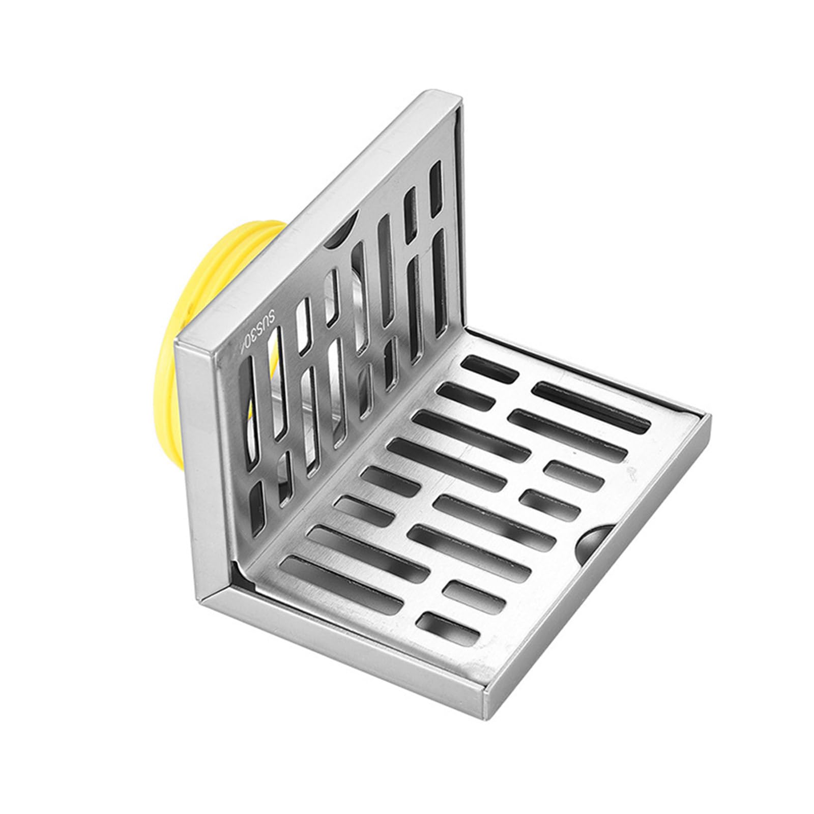 Anti-wear L Shape Stainless Steel Bathroom Insert Floor Drainer Square Corner Drain Wall Square Wall