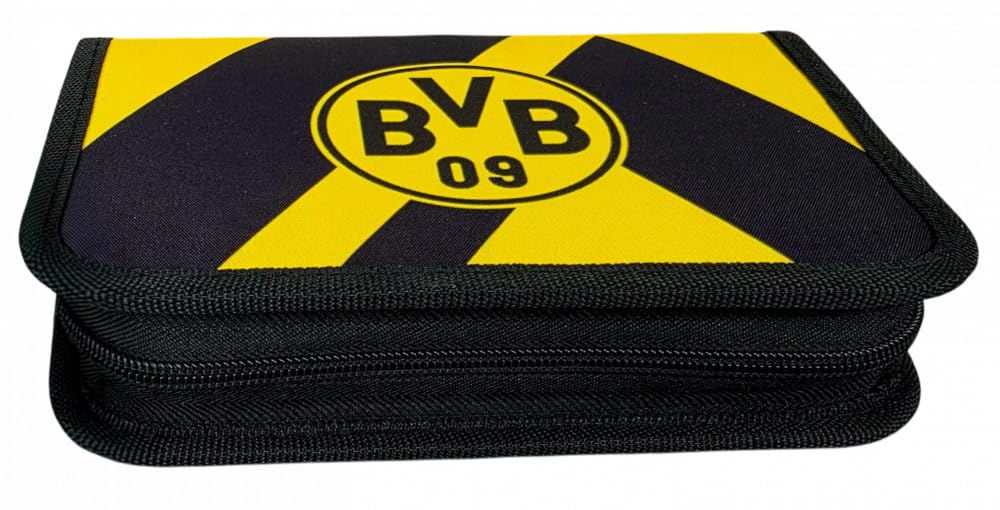Dortmund Borussia Federmappe - Field - schwarzgelb | gefüllt | Schuletui | BVB 09 - Plus Lesezeichen Wir lieben Fußball