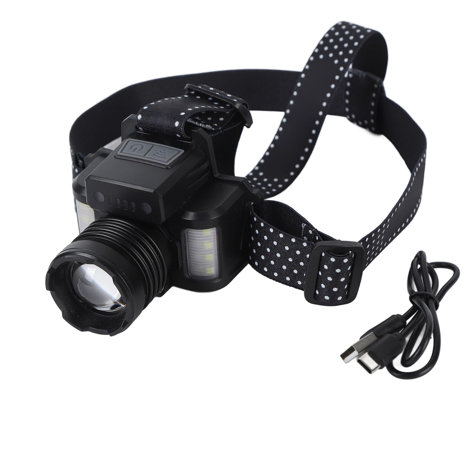 Lampe de poche à lampe phare LED LED USB Super brillant pour la pêche de nuit en camping