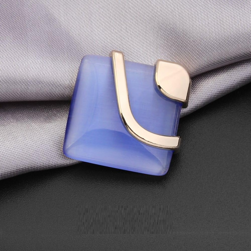 LIBERGA 10 Pcs Metal Buttons with Shank, Golden Edge Decorative, Fashion Square Sewing Buttons for Clothes, Cardigans, Coat, Craft Projects,Blue,22mm