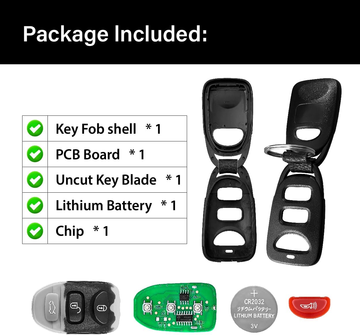 2 Keylessbest Replacement for 2007 2008 2009 2010 Hyundai Sonata Elantra Sedan Kia Optima Key Fob Remote Control OSLOKA-310T 4 Buttons 315MHz