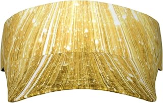 XIXIAN Gold Bling Printed Adult Sunscreen Visor Cap Lightweight and Breathable Adult Sun Visor Empty top hat Versatile Outdoor hat