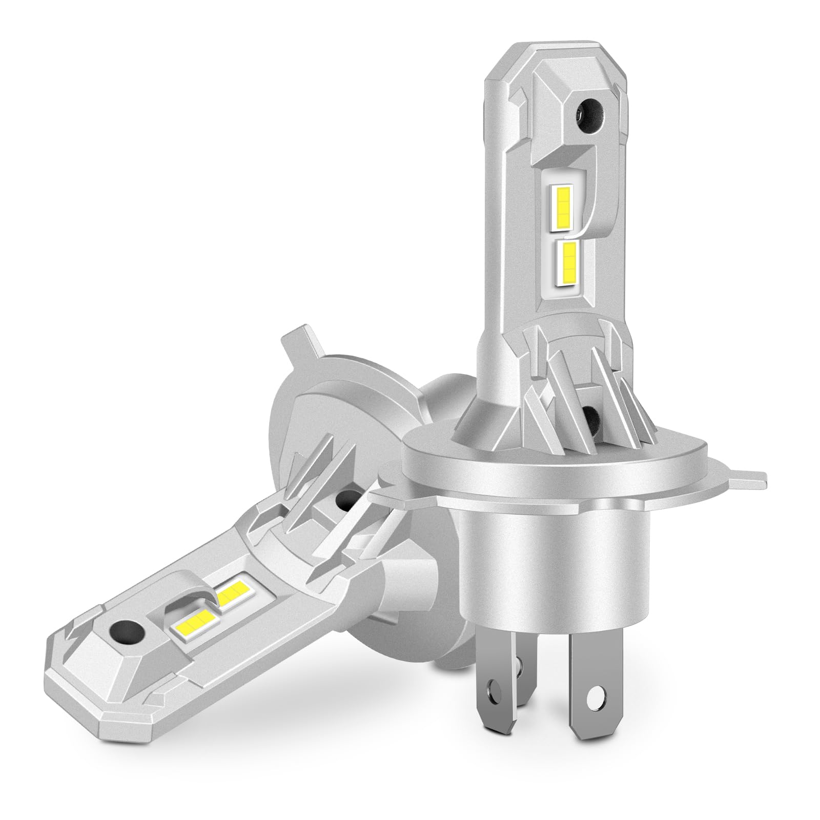 LTONXEN Ampoule H4 LED, 6500K Blanc Froid pour Voiture de 12V und 24V Kit d'ampoule Phare de Croisement. (2 Lampes)