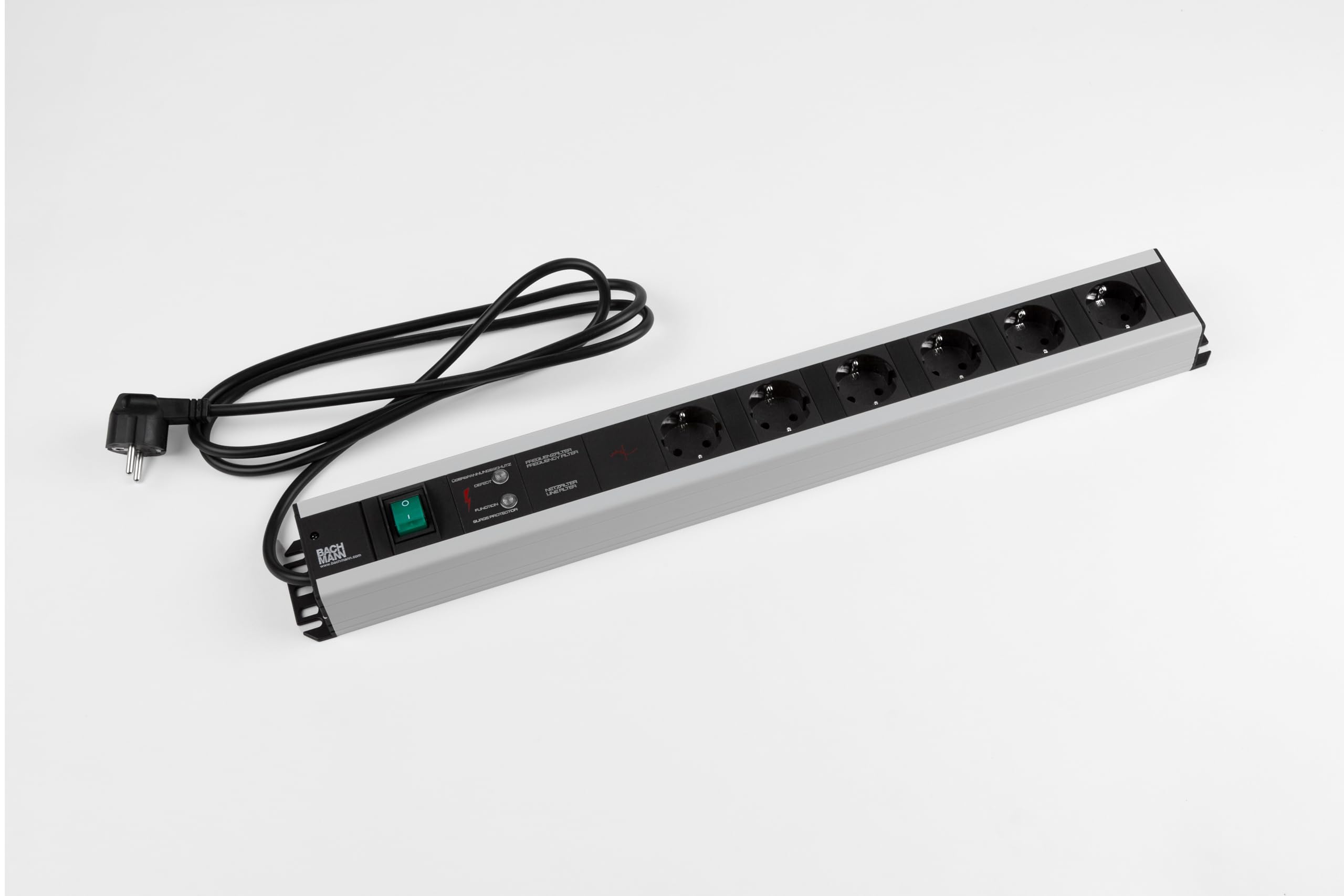 Bachmann 300.012 - Regleta profesional (6 enchufes Schuko)